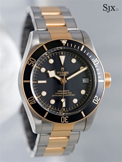 tudor black bay gold and steel|tudor black bay two tone.